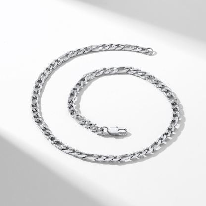 24" Figaro Chain Necklace For Men