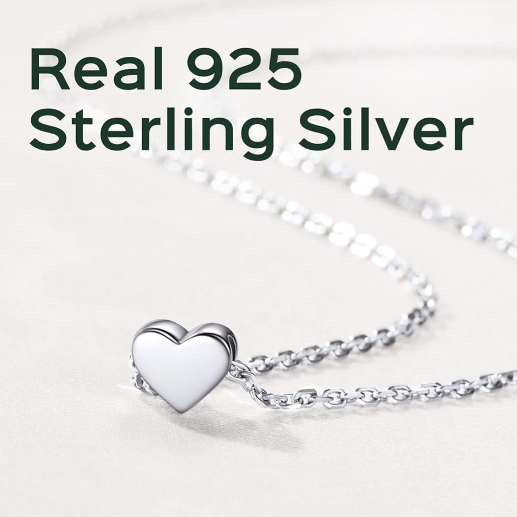 Classic Silver Heart Link Chain Bracelet  for Women, sterling silver jewlery, gift idea, sterling silver bracelets
