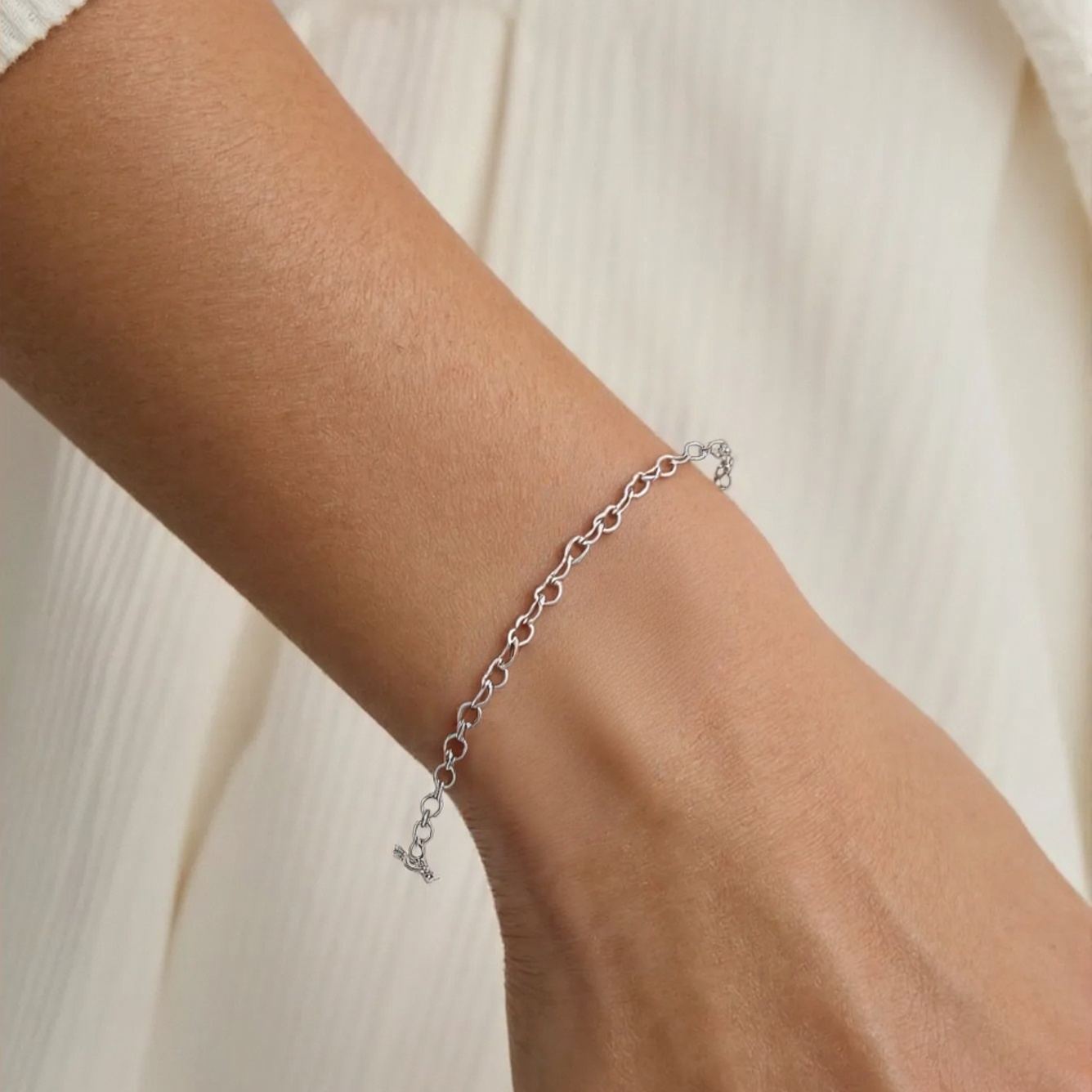 Heart Link Chain Bracelets for Ladies