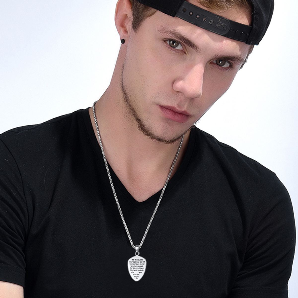 Shield of Faith Pendant Inspirational Necklace in Stainless