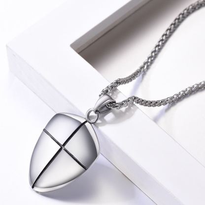 Shield of Faith Pendant Inspirational Necklace in Stainless