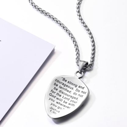 Shield of Faith Pendant Inspirational Necklace in Stainless