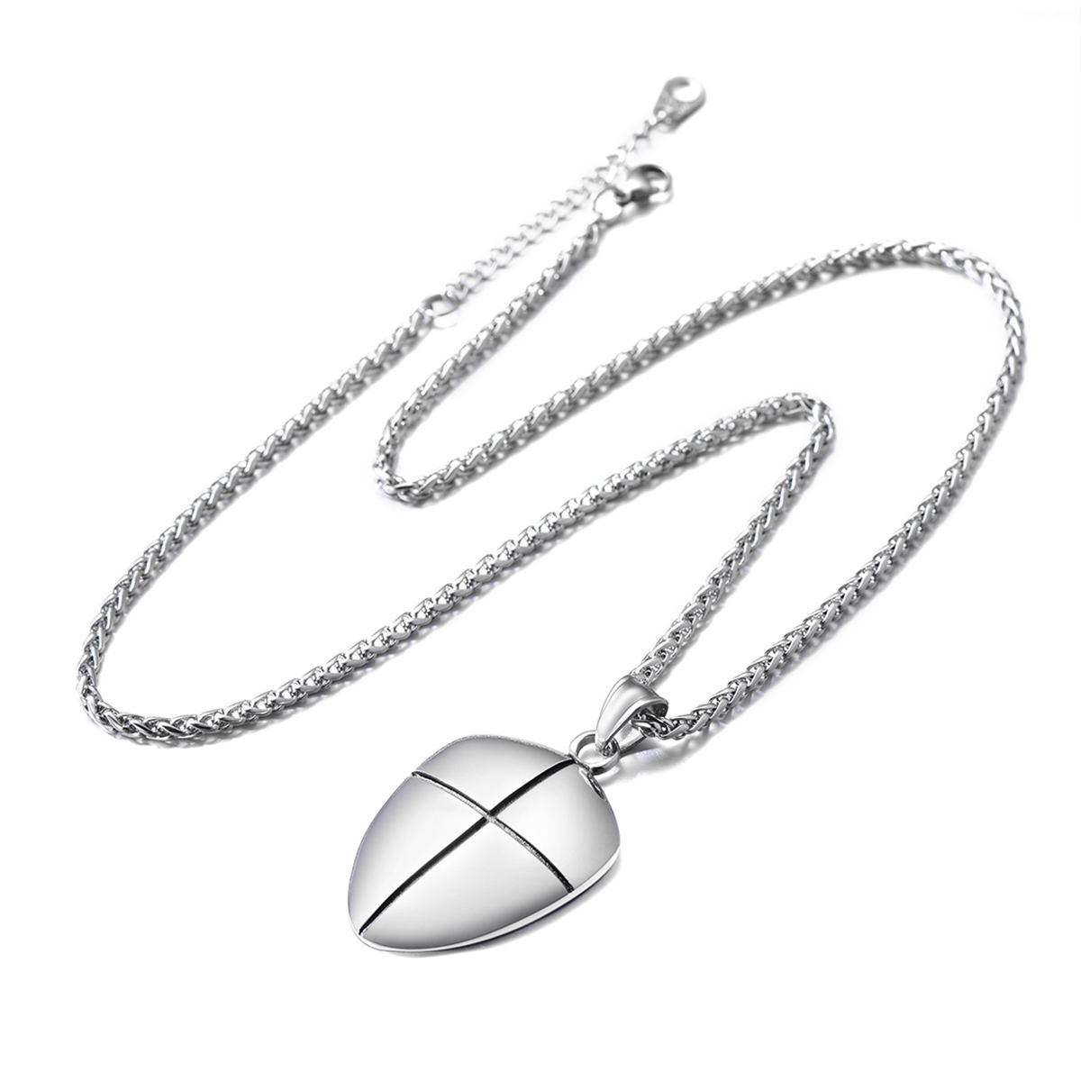 Shield of Faith Pendant Inspirational Necklace in Stainless