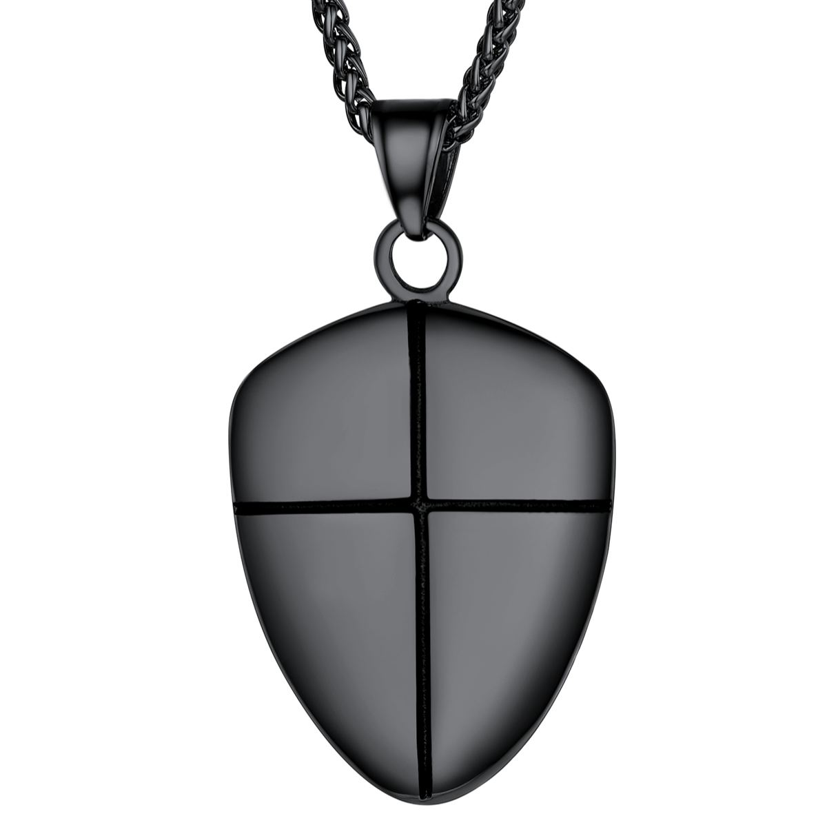 Shield of Faith Pendant Inspirational Necklace in Stainless