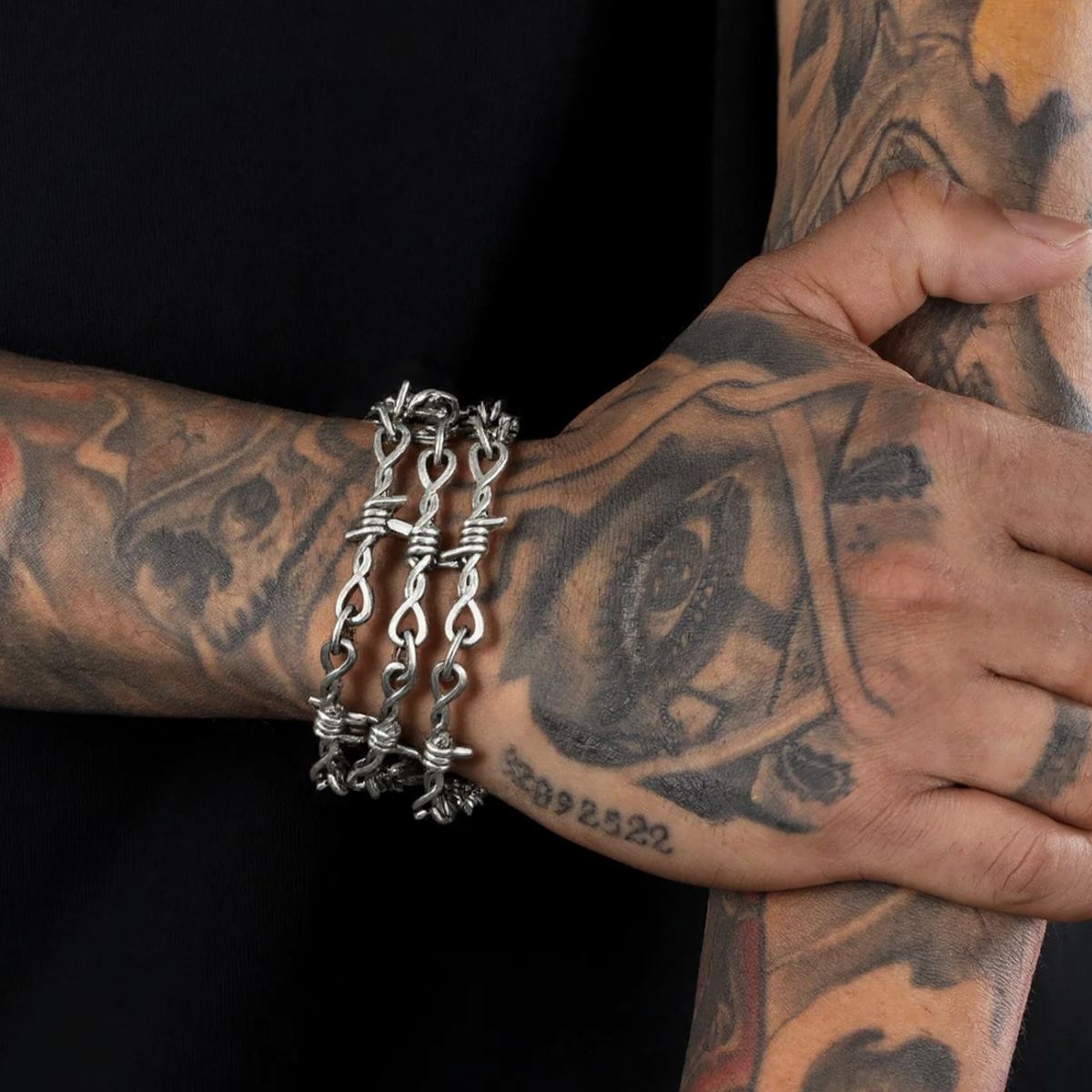 6mm Thorn Barbed Wire Chain Stainless Steel Necklace for Men Women