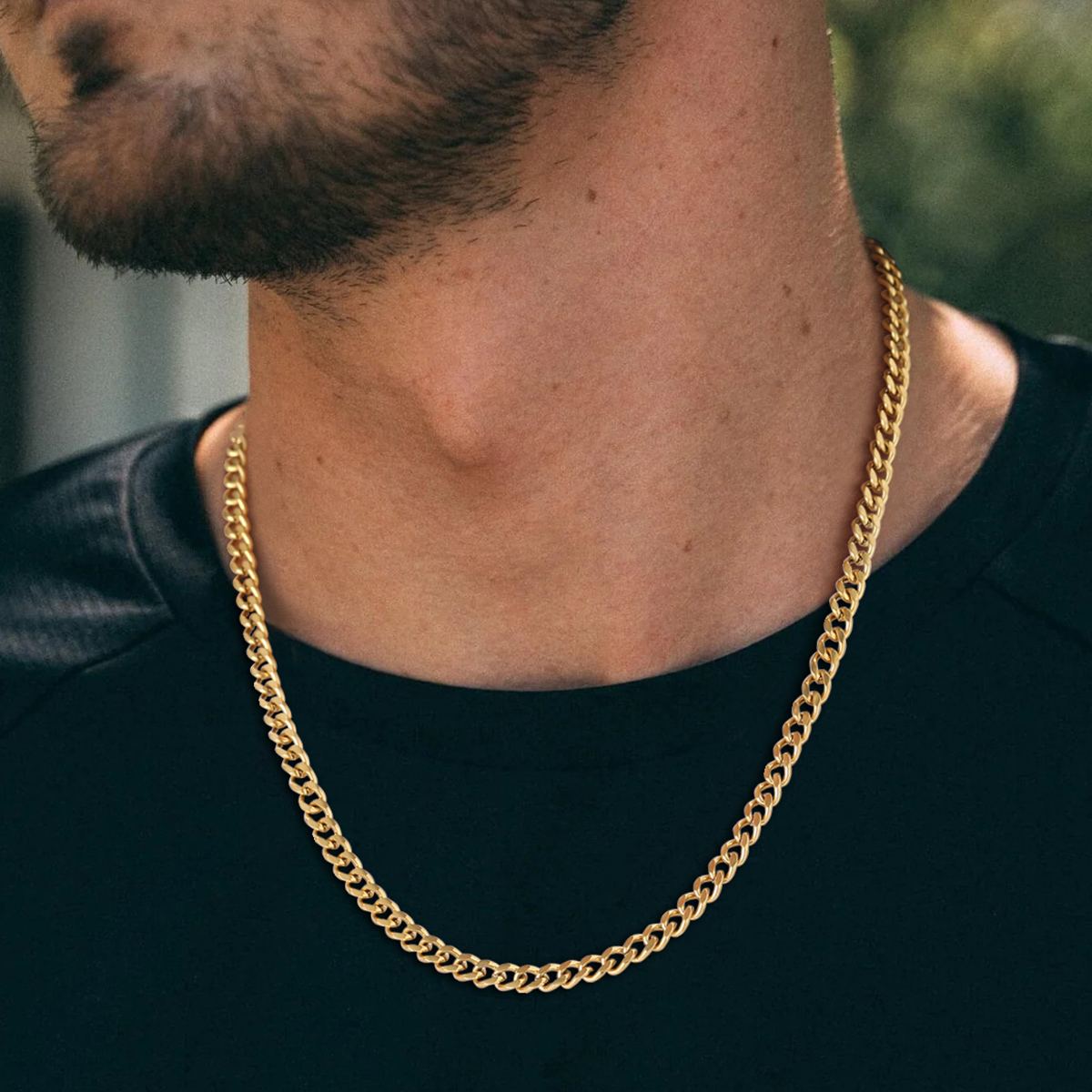 Miami Cuban Link Chain Stainless Steel Necklace for Men 4.8/6/10/14mm