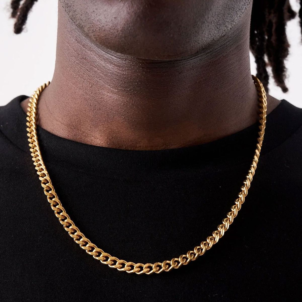 Miami Cuban Curb Link Chain Stainless Steel Necklace for Men