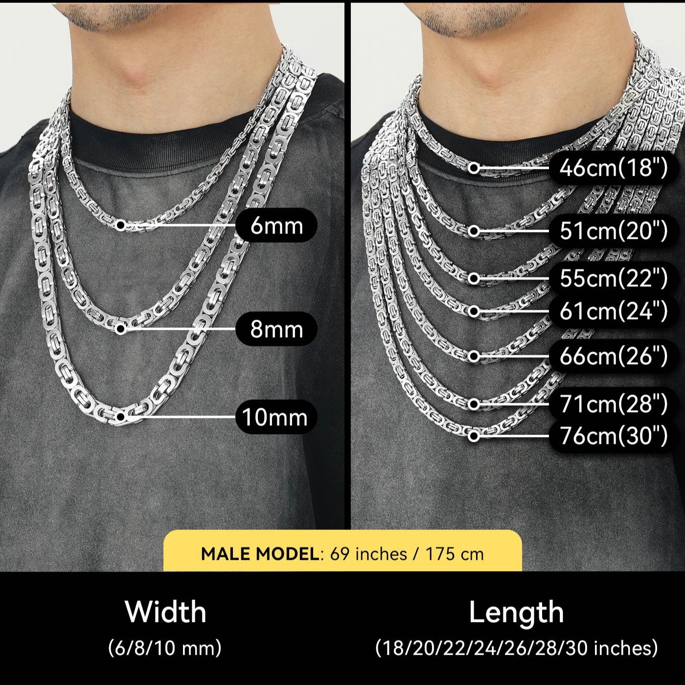 Bicycle Byzantine Chain Stainless Steel Necklace for Men
