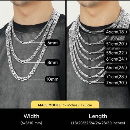 Bicycle Byzantine Chain Stainless Steel Necklace for Men