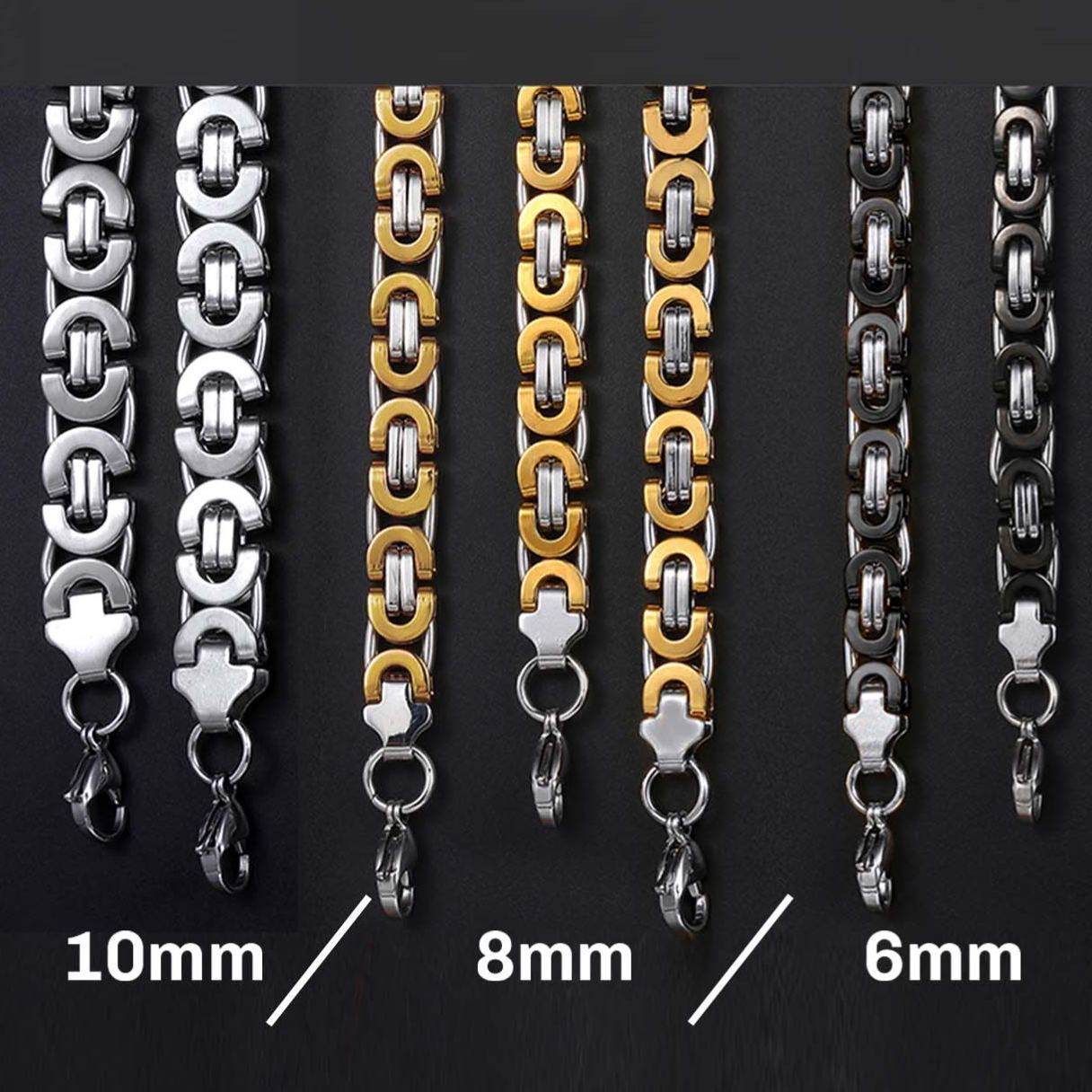 Bicycle Byzantine Chain Stainless Steel Necklace for Men