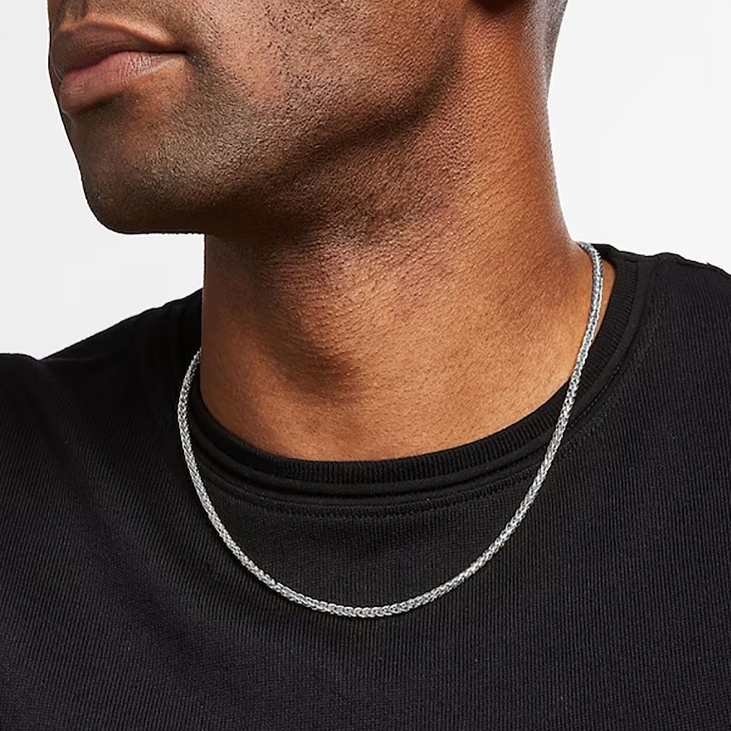 Spiga Wheat Chain Stainless Steel Necklace for Men 3/6mm