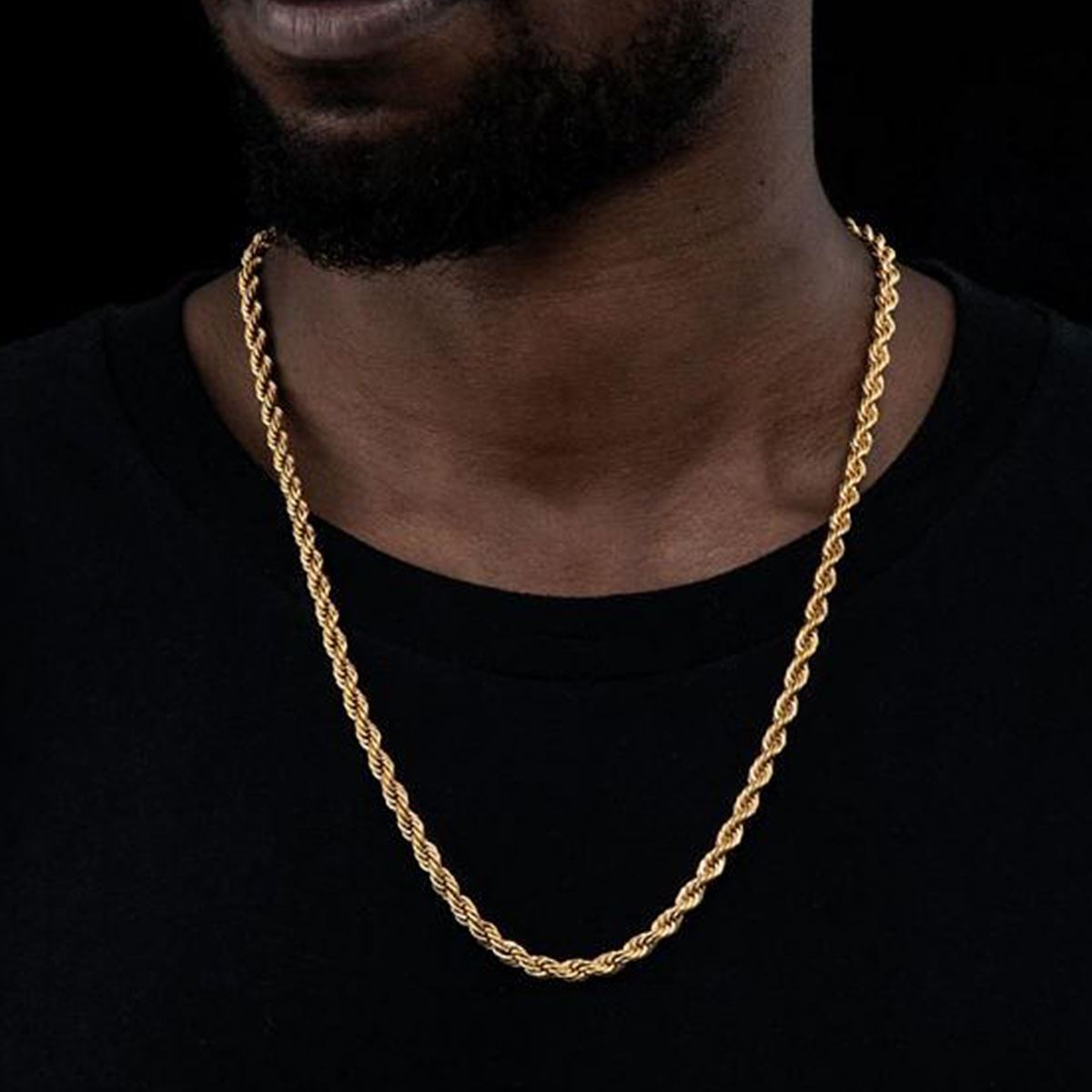 Spiga Wheat Chain Stainless Steel Necklace for Men 3/6mm