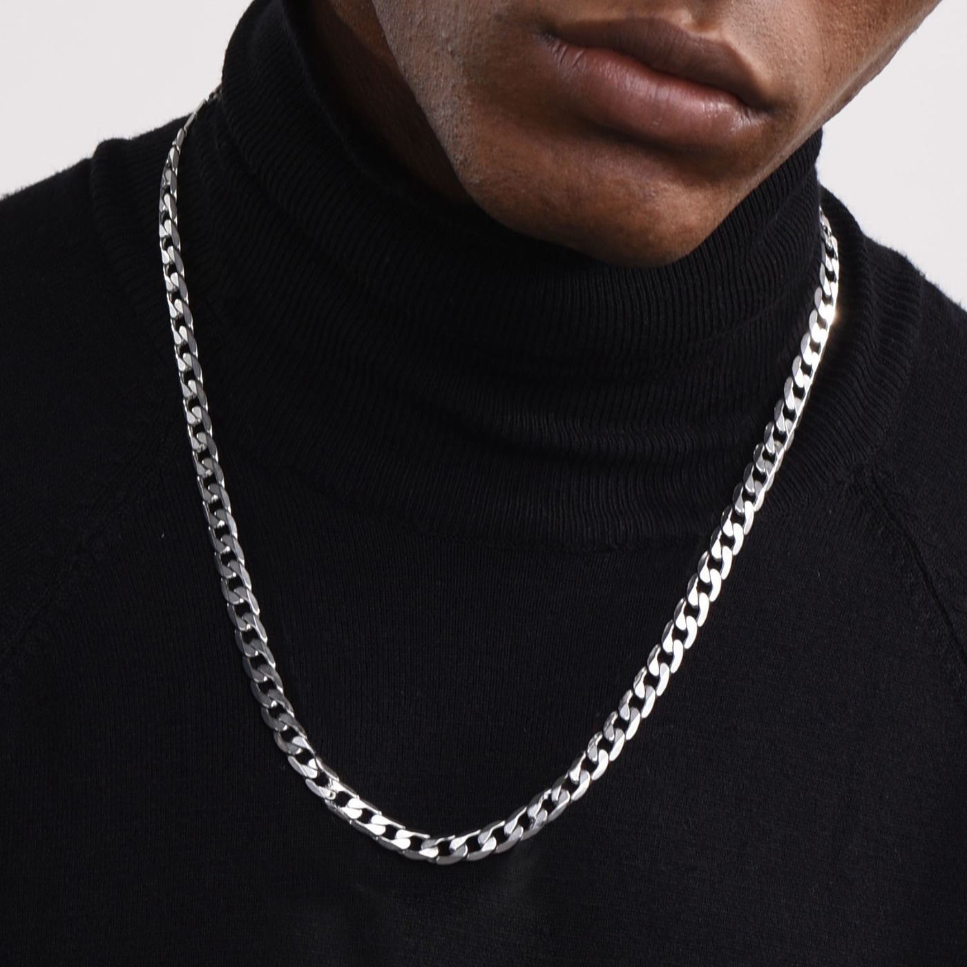Bold Cuban Link Chain, Chunky Stainless Steel Necklace for Men Women