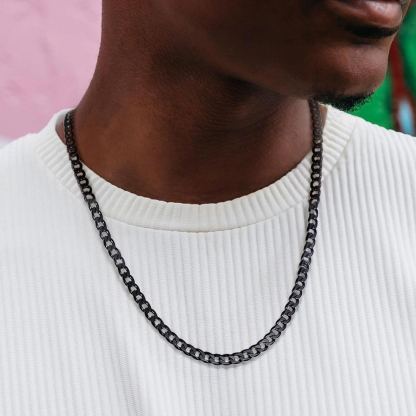 Bold Cuban Link Chain, Chunky Stainless Steel Necklace for Men Women