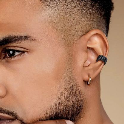 Silver Viking Runes Ear Cuff For Men