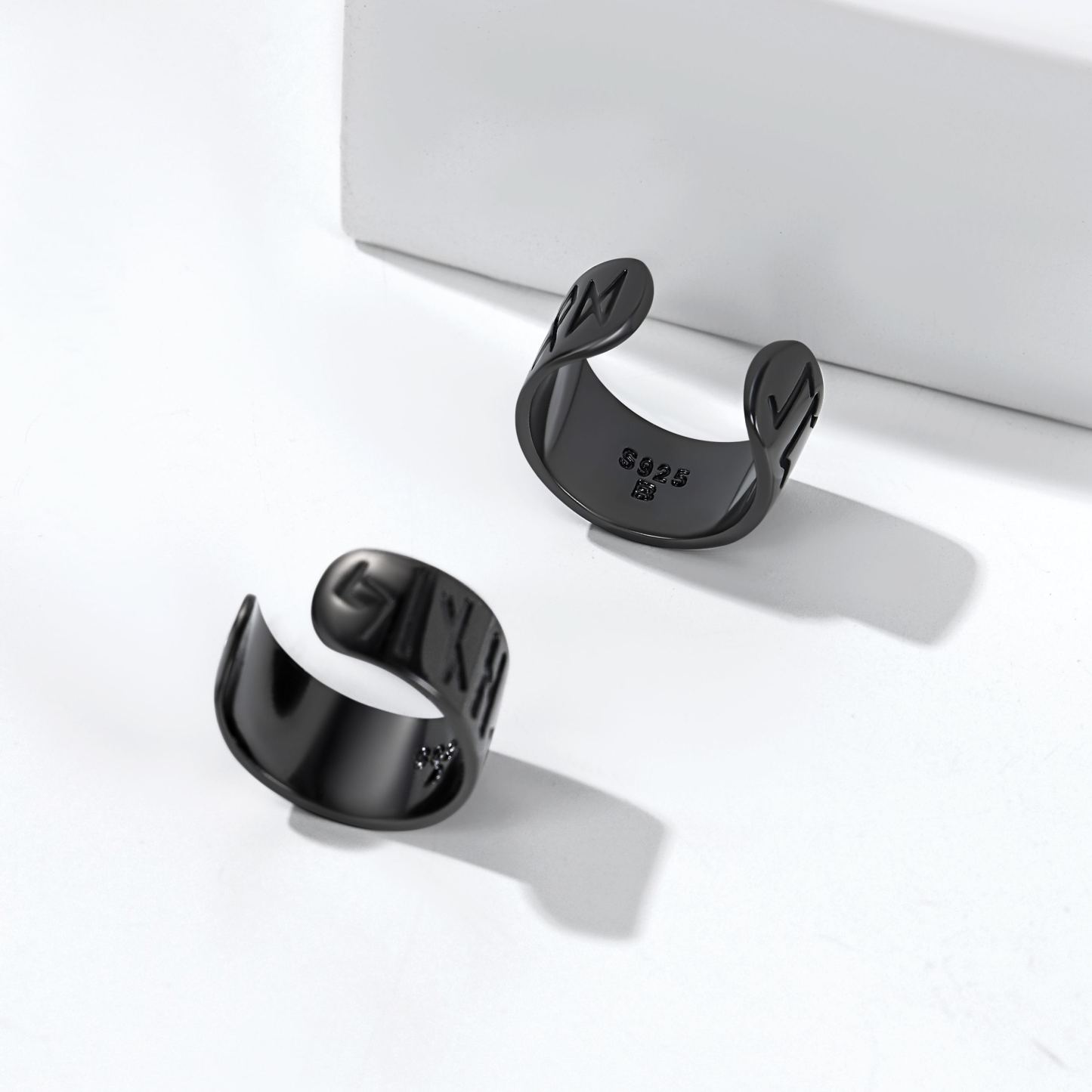 Silver Viking Runes Ear Cuff For Men