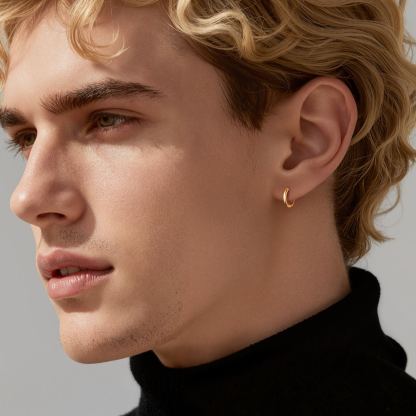 Small Huggie Hoop Earrings for Men Women
