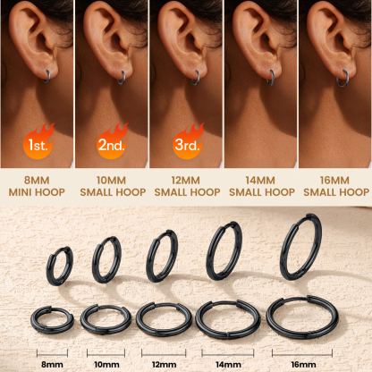 Small Huggie Hoop Earrings for Men Women