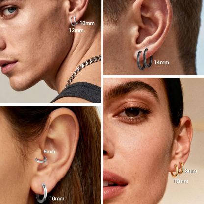 Small Huggie Hoop Earrings for Men Women