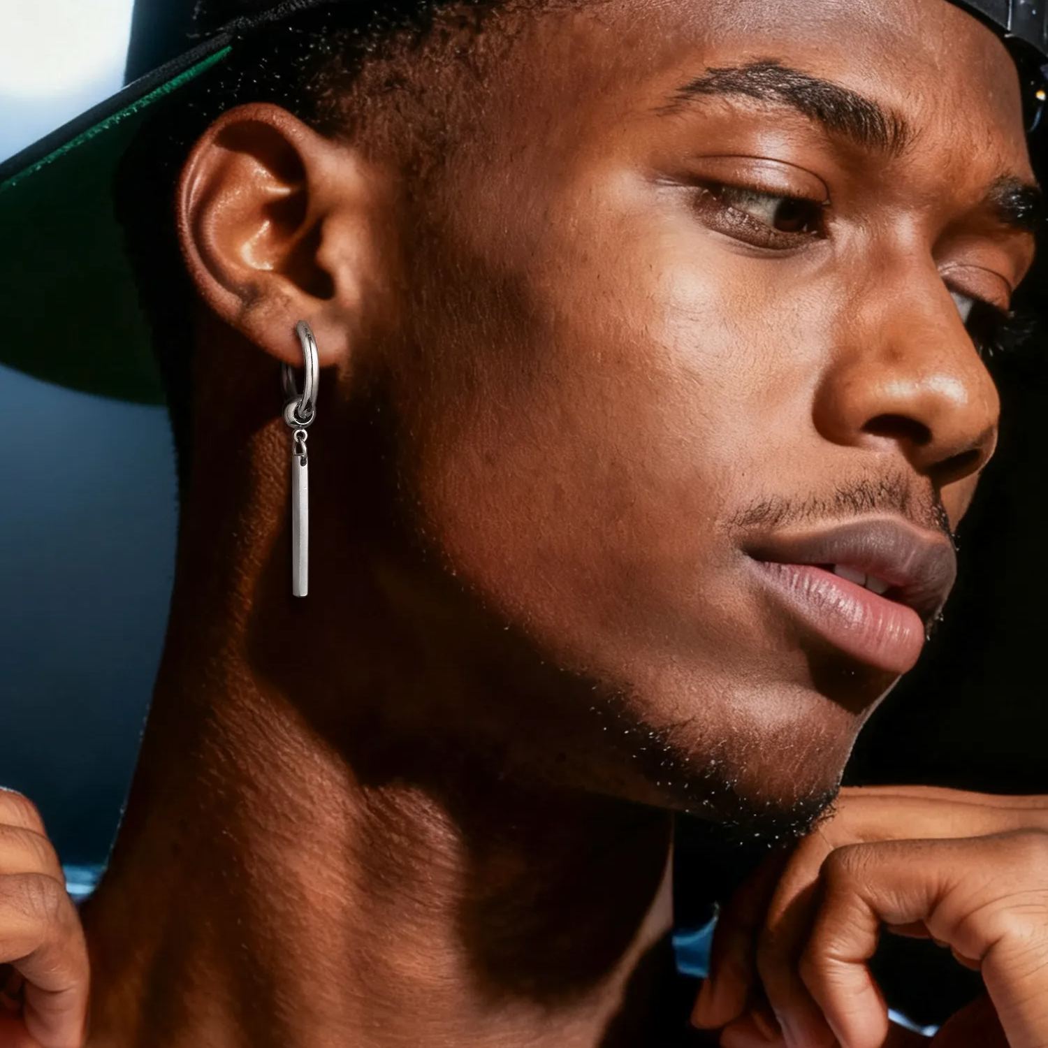 Punk Long Bar Dangle Drop Earrings For Men Women