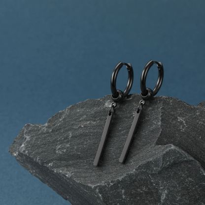 Punk Long Bar Dangle Drop Earrings For Men Women