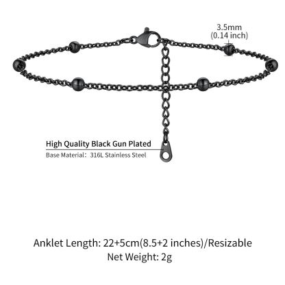 Beaded Chain Anklet Delicate for Women