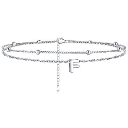 Dainty Layered Waterproof Initial Anklets