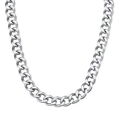 Chunky Stainless Steel Cuban Link Chain Necklace 18-20"