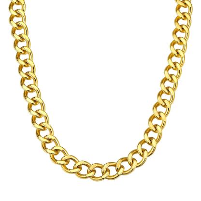 Chunky Stainless Steel Cuban Link Chain Necklace 18-20"