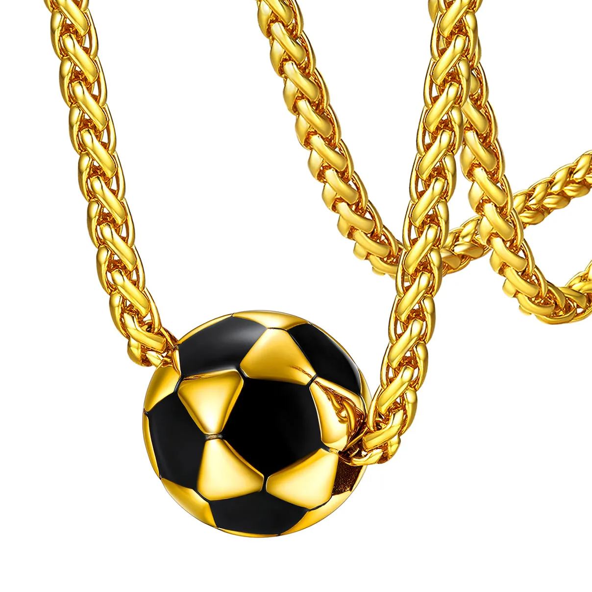  3D Soccer Pendant Sport Necklace for Men Women