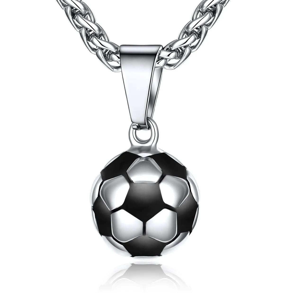 Soccer Football Necklace Lucky Charm for Men Ball Fans