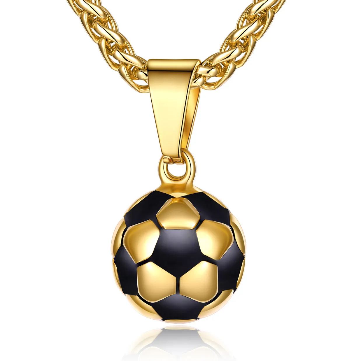 Soccer Football Necklace Lucky Charm for Men Ball Fans