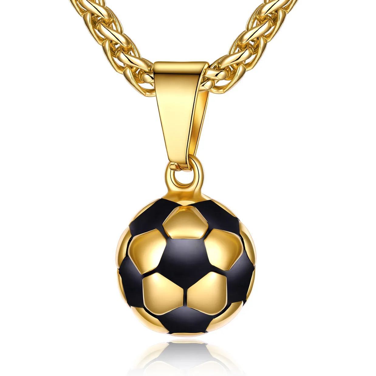 Soccer Football Necklace Lucky Charm for Men Ball Fans