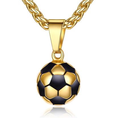 Soccer Football Necklace Lucky Charm for Men Ball Fans
