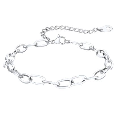 Paperclip Chain Anklet Bracelet for Women, 2/3/6mm Width Summer Beach Jewelry