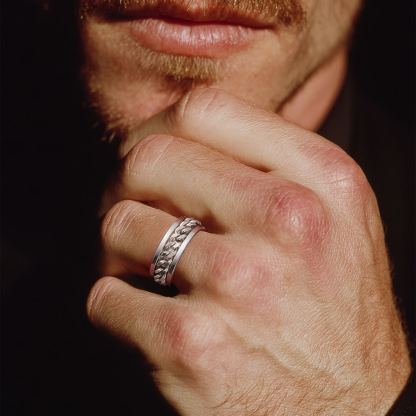 Rotating-Stainless-Steel-Chain-Link-Ring---Dad-Gift