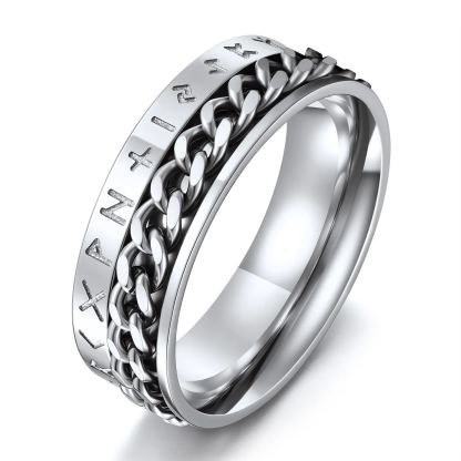 Stainless-Steel-Viking-Ring-Norse-Compass-Fathers-Day-Gift-STEEL