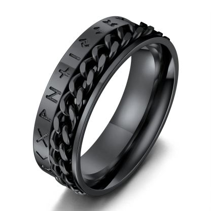 Stainless-Steel-Viking-Ring-Norse-Compass-Fathers-Day-Gift-Black