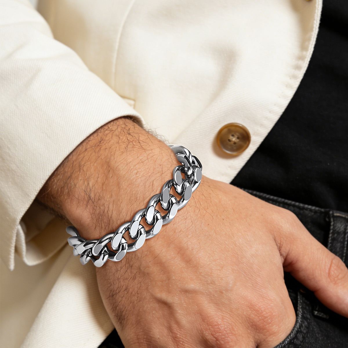 Men’s Thick Cuban Chain Bracelet | 5/7/9/12mm Widths