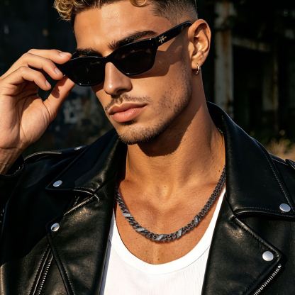 Custom 1-6 Letter Name Stainless Steel Cuban Necklace for Men