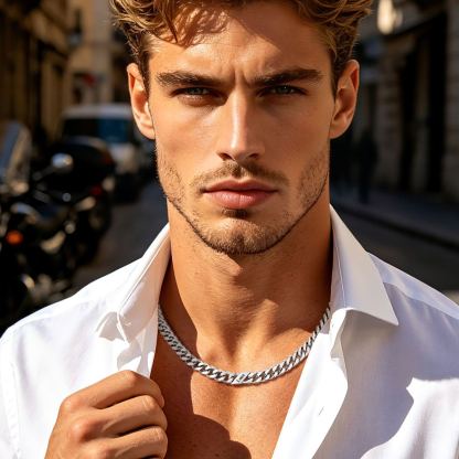 Custom 1-6 Letter Name Stainless Steel Cuban Necklace for Men