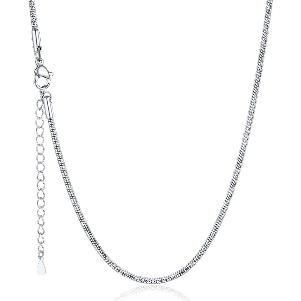 Snake Chain Necklace 2mm Thin Links for Women Men