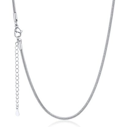 Snake Chain Necklace 2mm Thin Links for Women Men