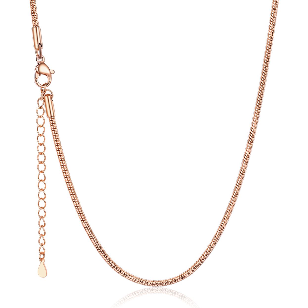 Snake Chain Necklace 2mm Thin Links for Women Men