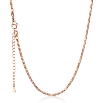 Snake Chain Necklace 2mm Thin Links for Women Men