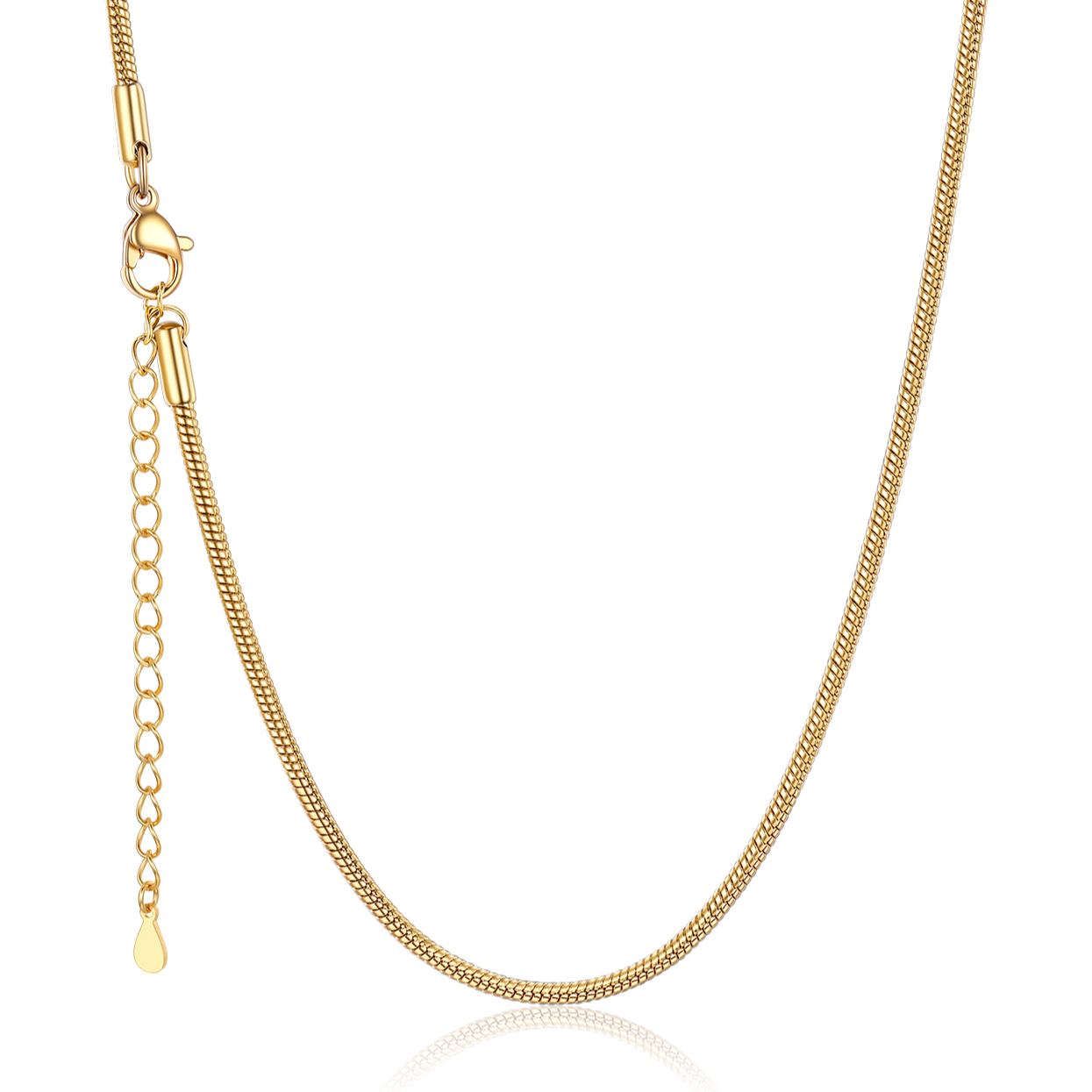 1-2mm Stainless Steel Snake Chain Necklace