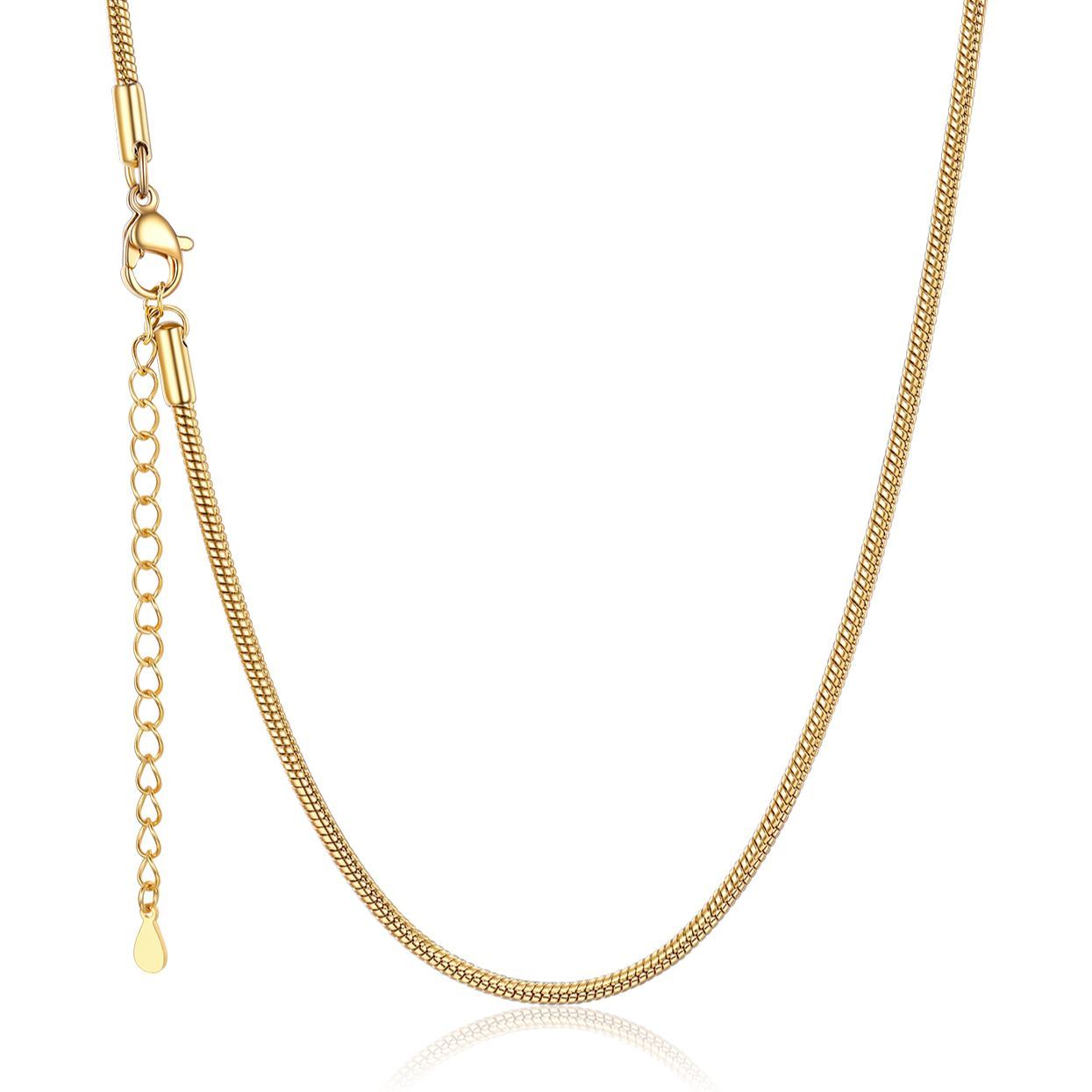 1-2mm Stainless Steel Snake Chain Necklace