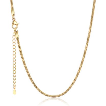 1-2mm Stainless Steel Snake Chain Necklace