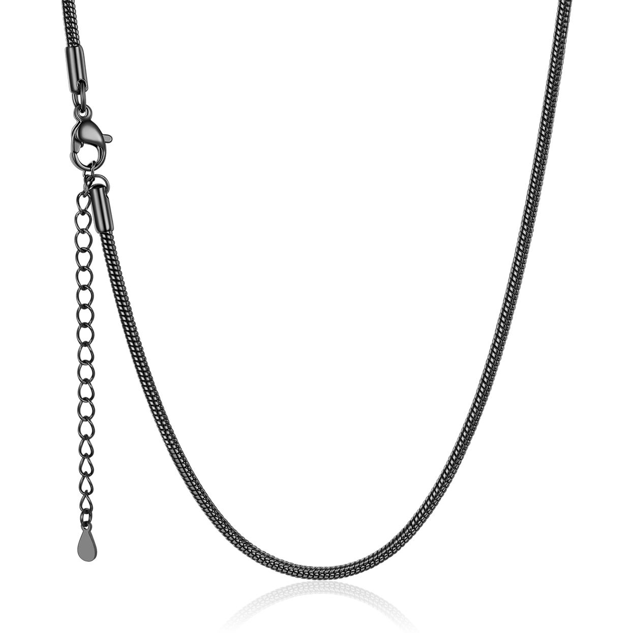 1-2mm Stainless Steel Snake Chain Necklace