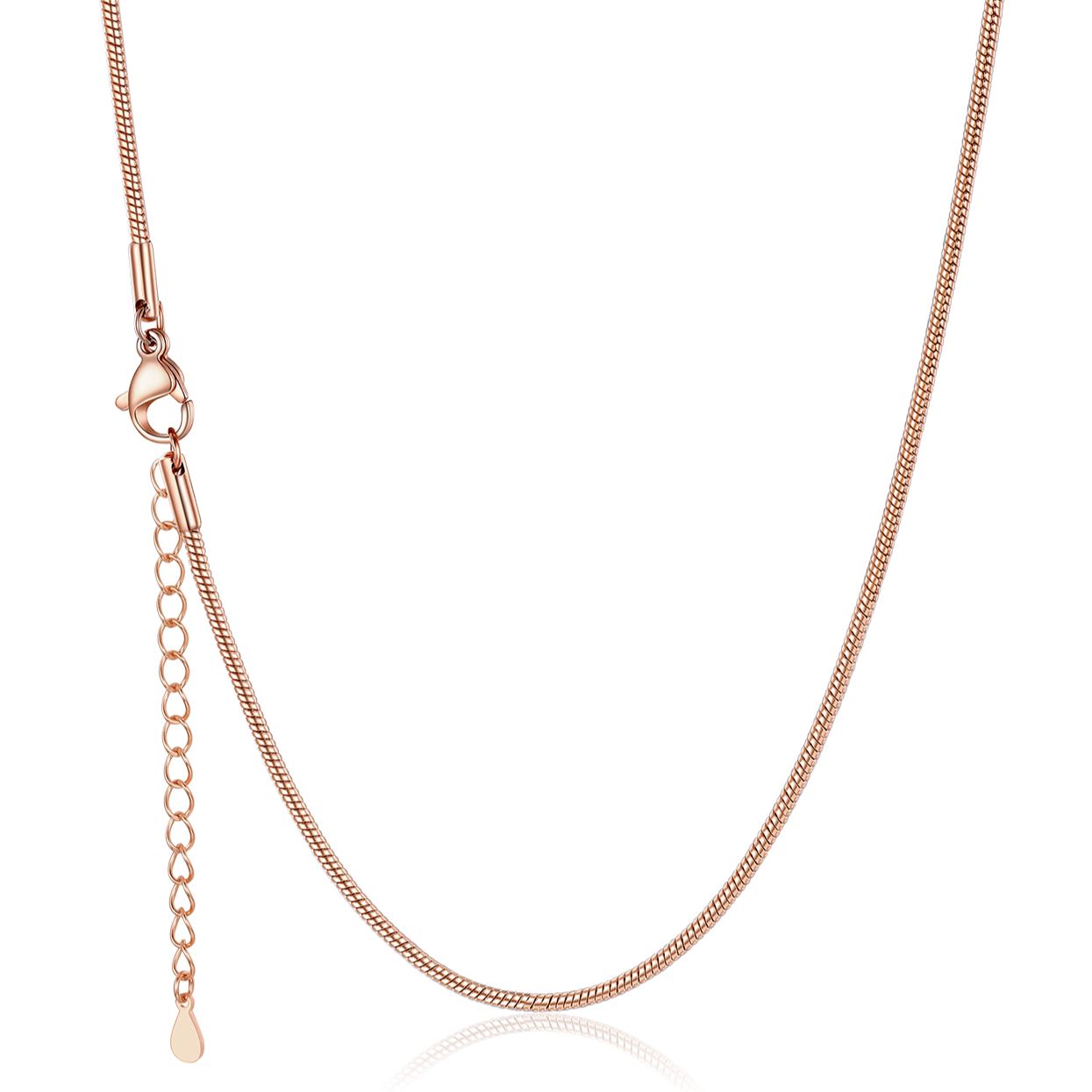 1-2mm Stainless Steel Snake Chain Necklace